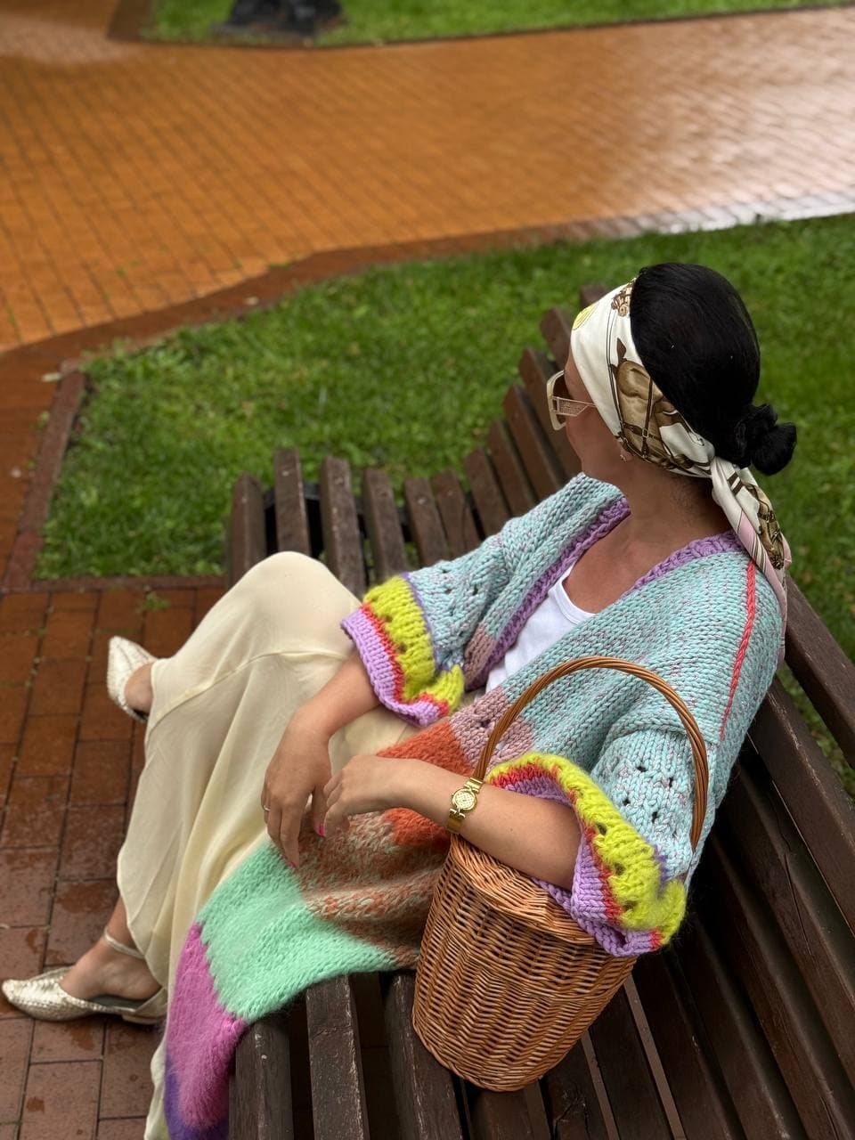 Rainbow Maxi Mohair Cardigan thumb 2