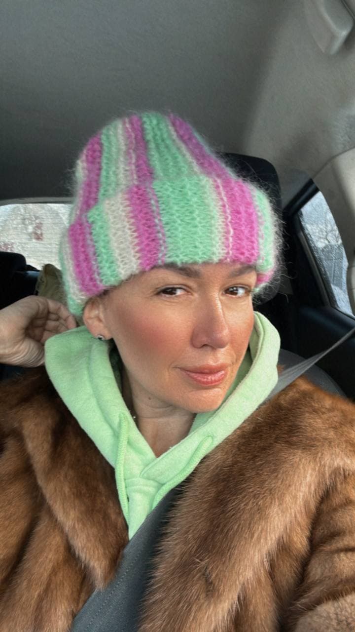 Rainbow Mohair Alpaca Beanie — Handmade Accessories( hats, gloves, skarves, bag charms) by Ole Knitwear