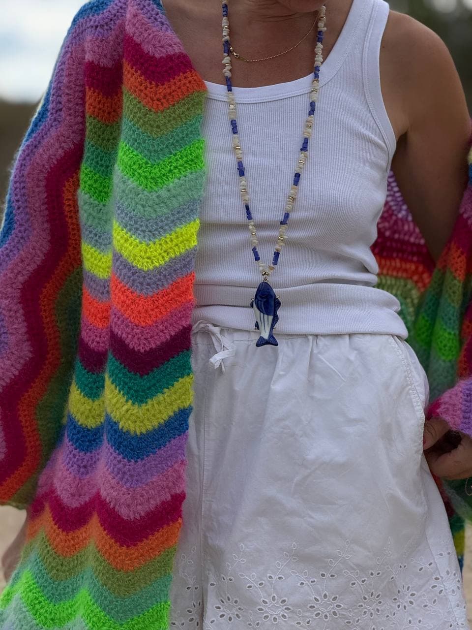 Wave crochet cardigan — Handmade Cardigans by Ole Knitwear