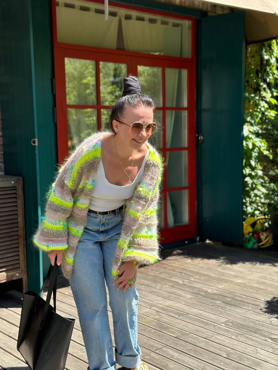 Bohemian Neon Alpaca Cardigan thumb 2
